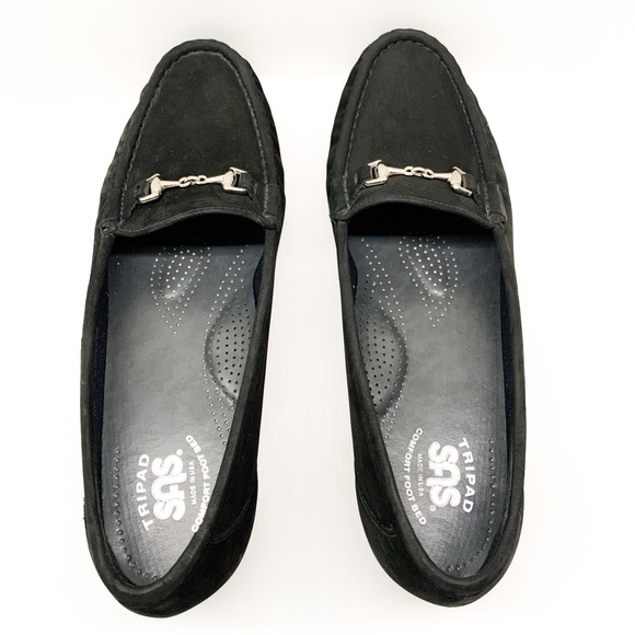 SAS Women’s Black Suede Metro Shoes in Charcoal Nubuck Size 9.5 - Picture 6 of 11